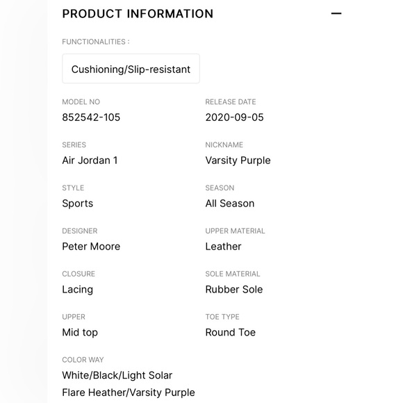 Air Jordan 1 Mid SE 'Varsity Purple'
852542-105 size 12 - Picture 11 of 11